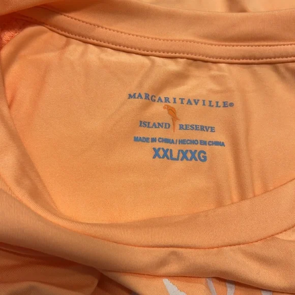 Margaritaville Peach Long Sleeve Shirt XXL - Picture 3 of 5